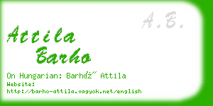 attila barho business card